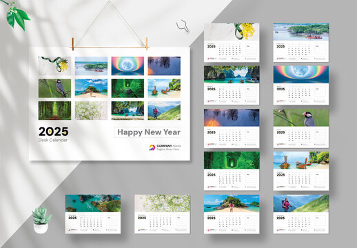 Desk Calendar Template 2025