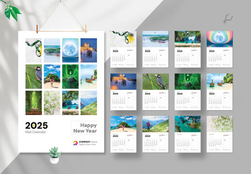 Wall Calendar Layout 2025