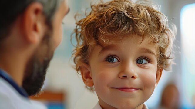 Pediatrician examining a young child, highlighting specialized healthcare for children