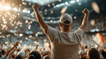 Football Fans Celebrate Victory in Lively Stadium After Team s Triumph