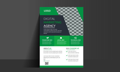 BEST BUSINESS FLYER DESIGN, FOR DIGITAL MARKETING AGENCY.VECTOR FILE .