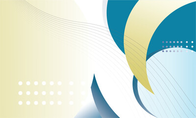 vector template with a mix of circle shapes and lines. template with a yellow and blue color theme