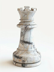 Scacchi. Pezzo degli scacchi in marmo bianco: Regina.