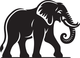 Fototapeta premium Majestic Elephant Silhouette: A Stately Giant Against the Horizon, Capturing the Power, Grace, and Tranquility of Nature’s Most Iconic Creature