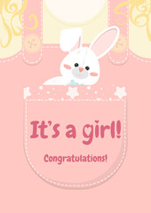 It's a girl! Greeting card.