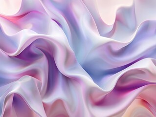 Obraz premium abstract 3d rendering of undulating wavelike forms in soft pastel colors smooth flowing shapes create sense of movement and harmony dreamy ethereal composition with gentle gradients