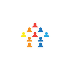 Community house icon logo design illustration