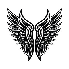 Angel Wings Silhouettes vector. Angel wing