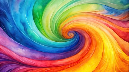 Water color background with wavy spiral design in bright colors, watercolor, background, wavy, spiral, bright, colors, abstract