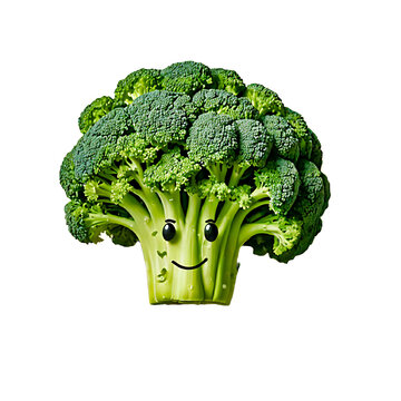 Transparent background smiling face cauliflower