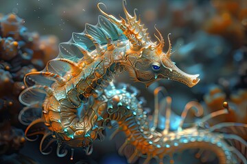 Seahorse-Sea Serpent: This mythical creature blends elegance with danger.