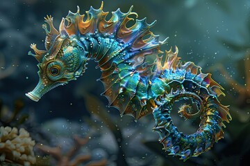 Seahorse-Sea Serpent: This mythical creature blends elegance with danger.