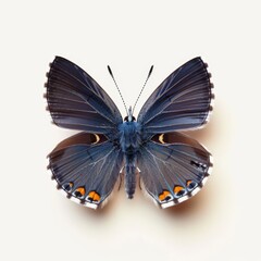 Fototapeta premium Eastern Tailed Blue Butterfly in White Background