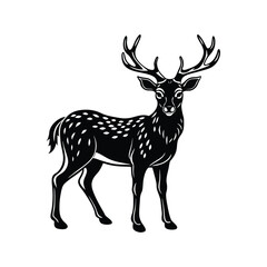 Deer silhouette vector illustration