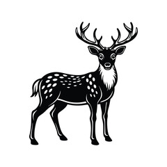Deer silhouette vector illustration