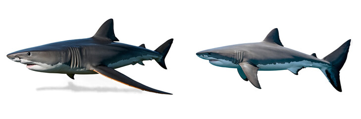 Fototapeta premium A shark isolated on white background