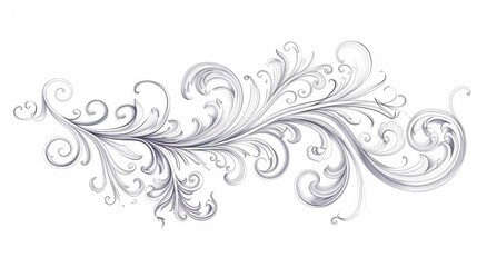 Fototapeta premium A beautiful black and white design featuring elegant and flowing swirls, creating a sense of movement and intricacy. This artistic image evokes fluidity and grace.