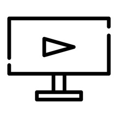 modern television cutline icon