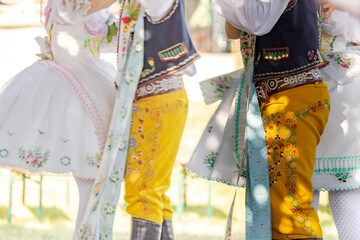 Detail of folk costume, Rakvice, Southern Moravia, Czech Republic