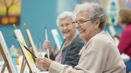 Fun Halloween Painting Class for Seniors: Spooky Artworks, Laughter, and Decorations