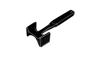 Meat Tenderizer, black isolated silhouette