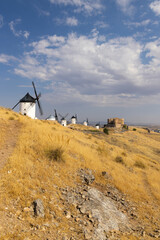 windmills and castle of Consuegra, Castilla La Mancha, Spain