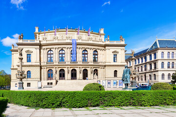 Obraz premium Rudolfinum neo renaissance building known as Prague Concert Hall, Jan Palach Square, Prague, Bohemia, Czech Republic