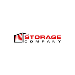 Illustration vector graphic of self storage company logo design template