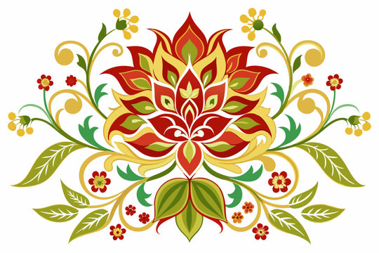 recommend clip art: A line art mandala with colorfrul shapes flower