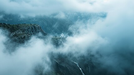 Mountains in the clouds