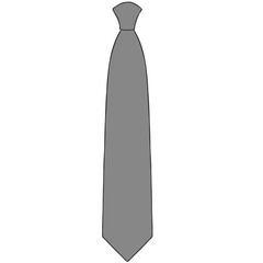 gray tie mockup cartoon illustration