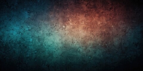 Obraz premium Exploring dark minimalist noise grainy texture with grungy rough gradient colors, dark green, abstract, retro, background
