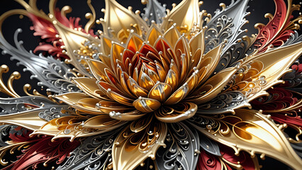 Abstraktion Fraktale Fantasie 16x9. Hintergrund für das Design 2. © nitroziklop7