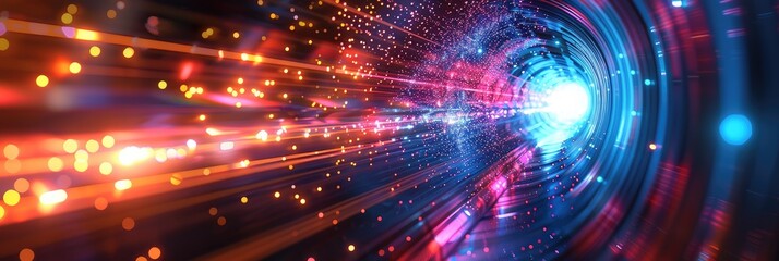 Obraz premium Cyber Passage: The Speed of Light
