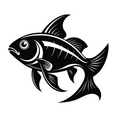Fish  Silhouette Vector Illustration
