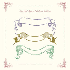 Antique decorative frame with exquisite classic frames, curls. Vector vintage illustration