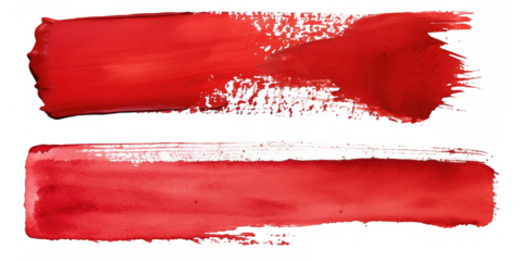 Bold Red Paint Strokes