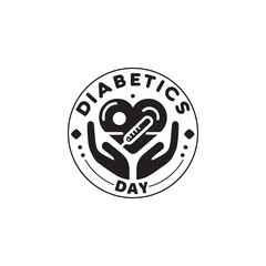 world diabetics day logo, diabetics vector illustration design