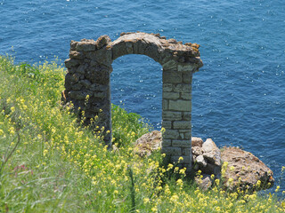 Old arch ruin in Kaliakra Cape, Bulgaria