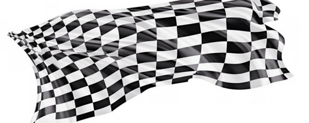 Flowing Checkered Racing Flag