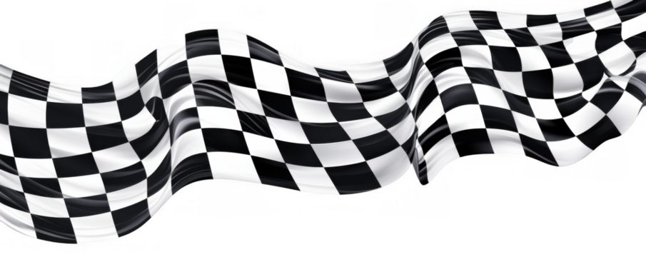 Flowing Checkered Racing Flag