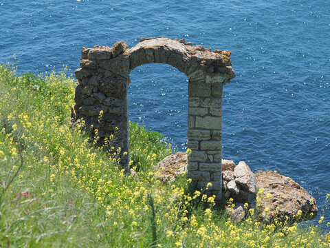 Old arch ruin in Kaliakra Cape, Bulgaria