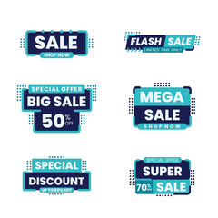 Collection of sales label flat style