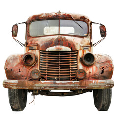 Rusty Vintage Truck Front View