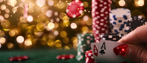 Engaging online casino poker ad, emphasizing top-tier promotions and rewards, visually appealing campaign designed to boost player enrollment