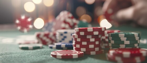 Engaging online casino poker ad, emphasizing top-tier promotions and rewards, visually appealing campaign designed to boost player enrollment