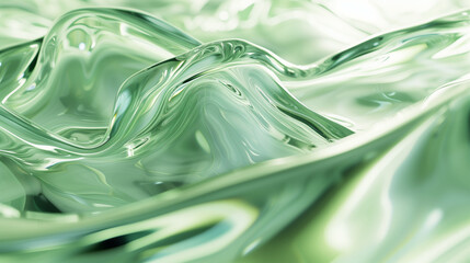Vague liquide verte, texture background.