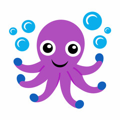 Obraz premium funny octopus cartoon