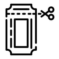 cut the ticket cutline icon