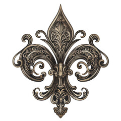 Ornate Fleur-de-Lis Emblem